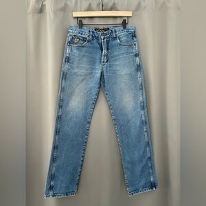 Men's Straight Jeans - Light Blue Denim